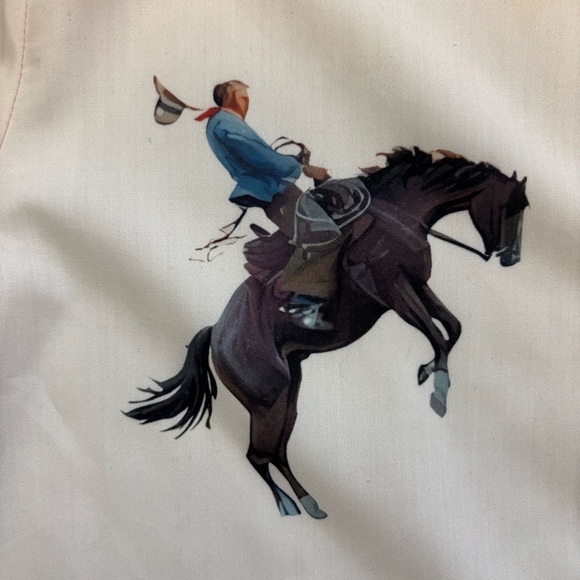 FYDUDE Catch The Waves Western Style Short Sleeve Shirt Men's L - Picture 5 of 10